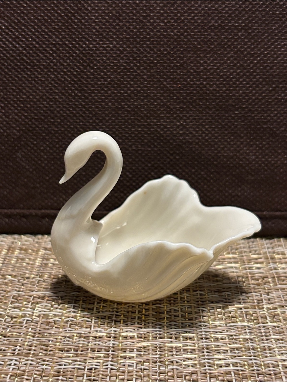 Lenox vintage white swan salt cellar